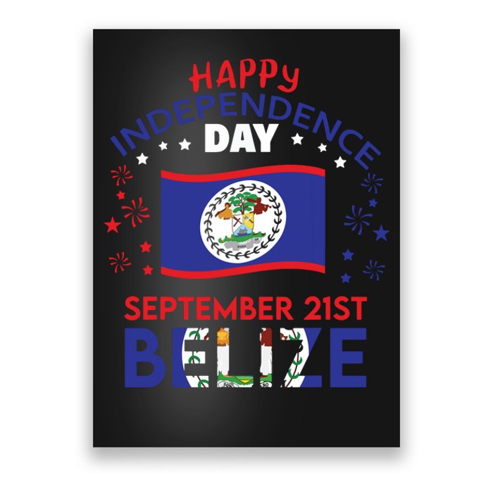 Belize 43rd Independence Day Belizean Pride Belize Flag Poster