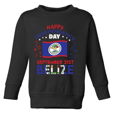 Belize 43rd Independence Day Belizean Pride Belize Flag Toddler Sweatshirt
