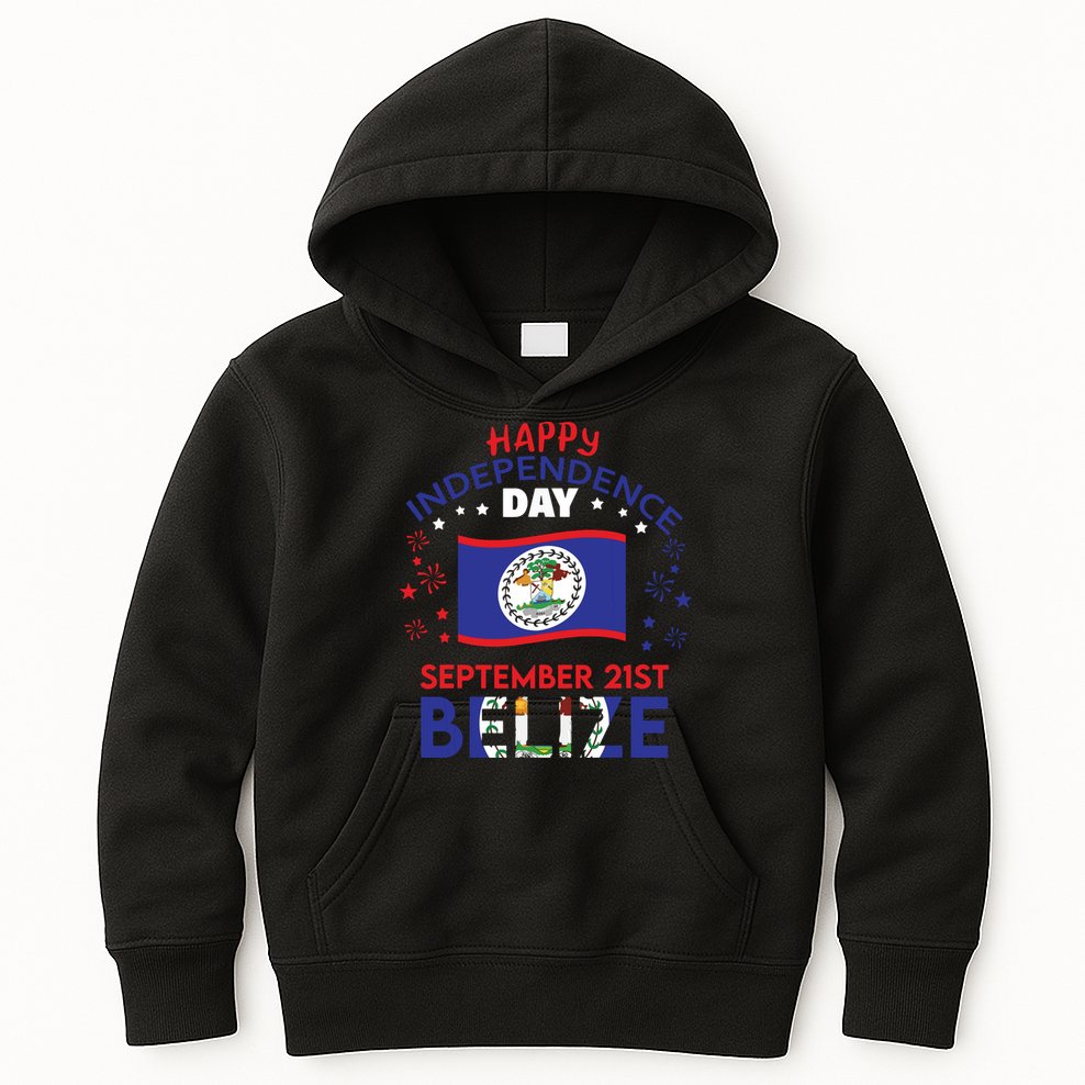 Belize 43rd Independence Day Belizean Pride Belize Flag Kids Hoodie
