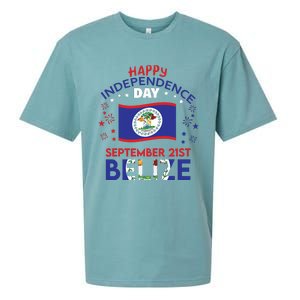 Belize 43rd Independence Day Belizean Pride Belize Flag Sueded Cloud Jersey T-Shirt