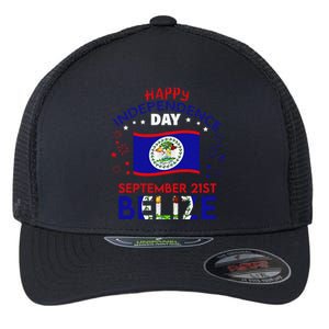 Belize 43rd Independence Day Belizean Pride Belize Flag Gift Flexfit Unipanel Trucker Cap