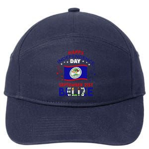 Belize 43rd Independence Day Belizean Pride Belize Flag Gift 7-Panel Snapback Hat