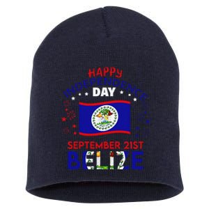 Belize 43rd Independence Day Belizean Pride Belize Flag Gift Short Acrylic Beanie