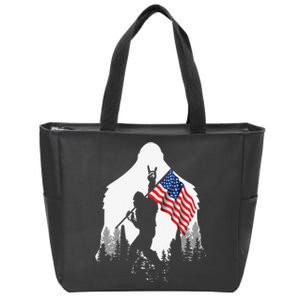 Bigfoot 4th July gift Zip Tote Bag