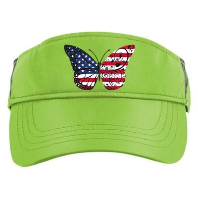 Butterfly 4th Of July American Flag Patriotic Gift Adult Drive Performance Visor