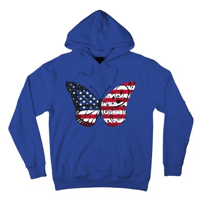 Butterfly 4th Of July American Flag Patriotic Gift Hoodie