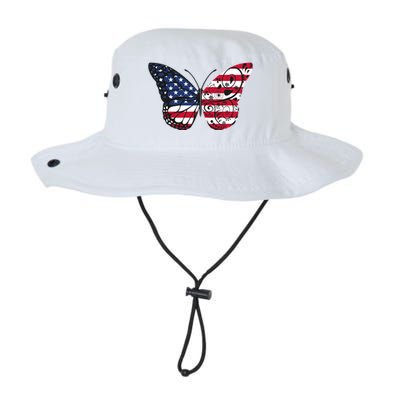 Butterfly 4th Of July American Flag Patriotic Gift Legacy Cool Fit Booney Bucket Hat