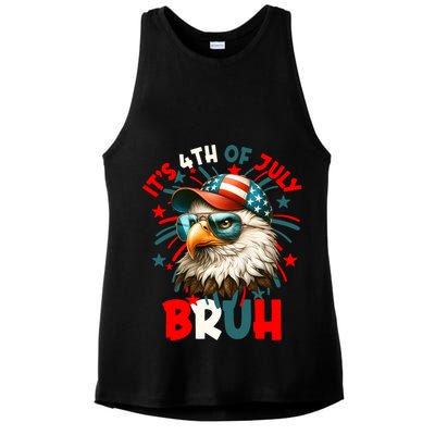 Bruh 4th Of July Bald Eagle Funny Ladies PosiCharge Tri-Blend Wicking Tank