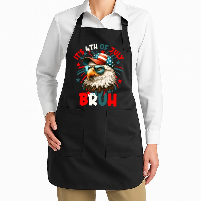 Bruh 4th Of July Bald Eagle Funny Apron
