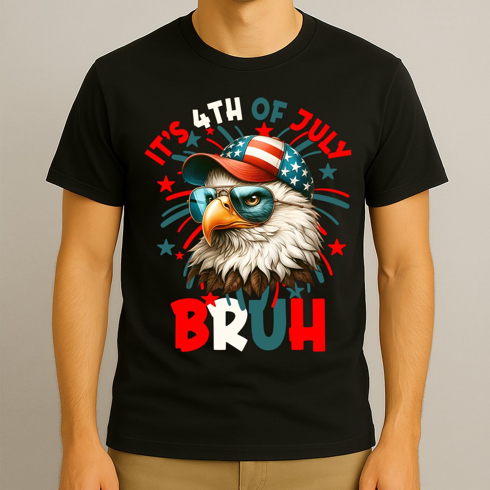 Bruh 4th Of July Bald Eagle Funny T-Shirt