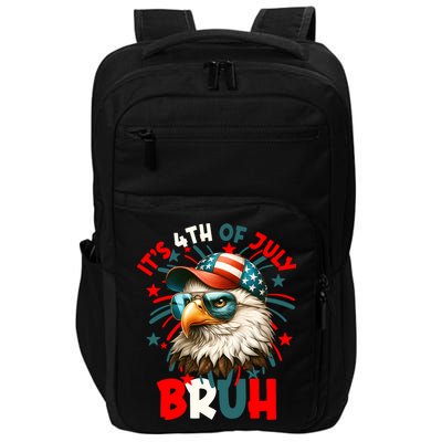 Bruh 4th Of July Bald Eagle Funny Impact Tech Backpack
