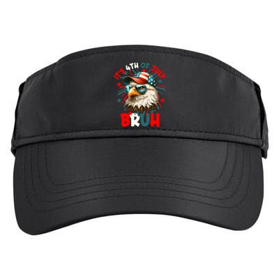Bruh 4th Of July Bald Eagle Funny Adult Drive Performance Visor