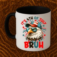 Bruh 4th Of July Bald Eagle Funny Mug