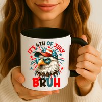 Bruh 4th Of July Bald Eagle Funny Mug