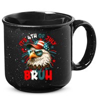 Bruh 4th Of July Bald Eagle Funny 15oz Campfire Ceramic Mug