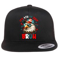 Bruh 4th Of July Bald Eagle Funny Flat Bill Trucker Hat