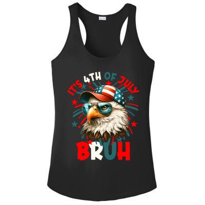 Bruh 4th Of July Bald Eagle Funny Ladies PosiCharge Competitor Racerback Tank