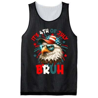 Bruh 4th Of July Bald Eagle Funny Mesh Reversible Basketball Jersey Tank