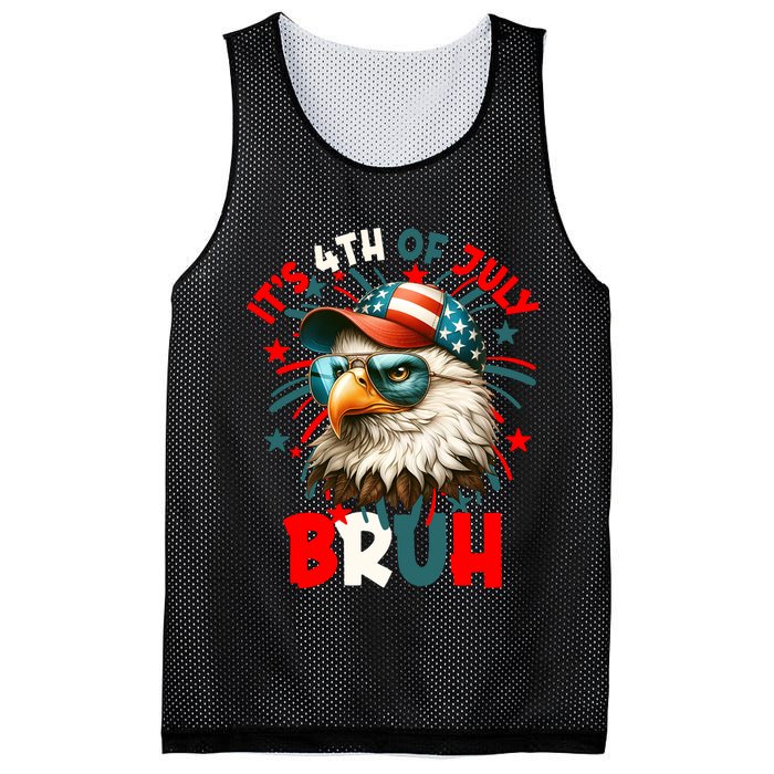 Bruh 4th Of July Bald Eagle Funny Mesh Reversible Basketball Jersey Tank