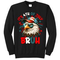 Bruh 4th Of July Bald Eagle Funny Tall Sweatshirt