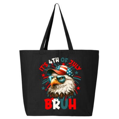 Bruh 4th Of July Bald Eagle Funny 25L Jumbo Tote
