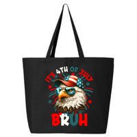 Bruh 4th Of July Bald Eagle Funny 25L Jumbo Tote