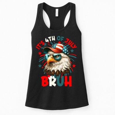 Bruh 4th Of July Bald Eagle Funny Womens Tank Top