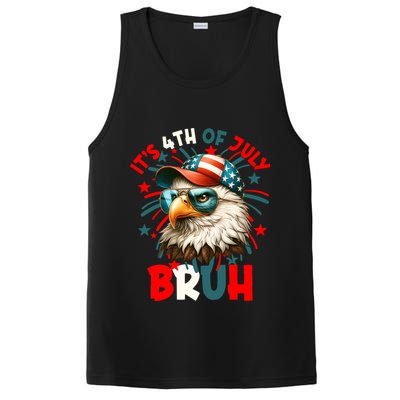 Bruh 4th Of July Bald Eagle Funny PosiCharge Competitor Tank