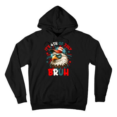 Bruh 4th Of July Bald Eagle Funny Tall Hoodie