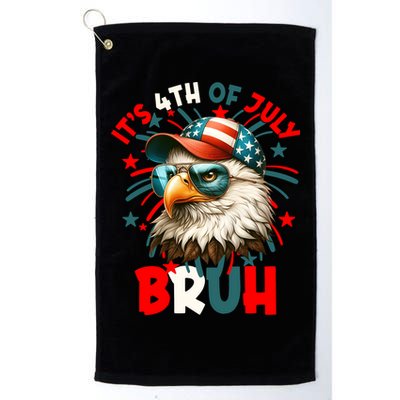 Bruh 4th Of July Bald Eagle Funny Golf Towel