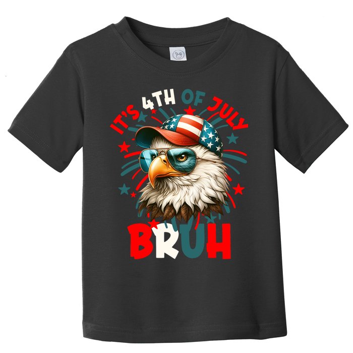 Bruh 4th Of July Bald Eagle Funny Toddler T-Shirt