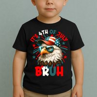 Bruh 4th Of July Bald Eagle Funny Toddler T-Shirt