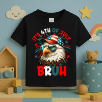 Bruh 4th Of July Bald Eagle Funny Toddler T-Shirt