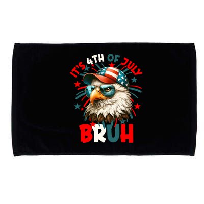Bruh 4th Of July Bald Eagle Funny Microfiber Hand Towel