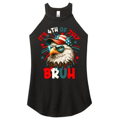 Bruh 4th Of July Bald Eagle Funny Women's Perfect Tri Rocker Tank