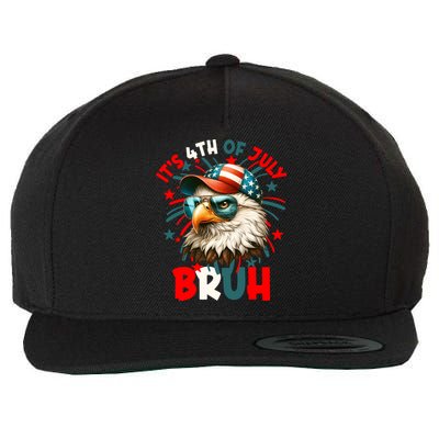 Bruh 4th Of July Bald Eagle Funny Wool Snapback Cap