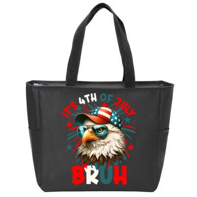 Bruh 4th Of July Bald Eagle Funny Zip Tote Bag