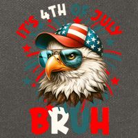 Bruh 4th Of July Bald Eagle Funny Cotton Canvas Backpack