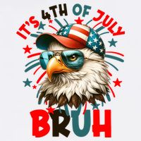 Bruh 4th Of July Bald Eagle Funny Garment-Dyed Sweatshirt