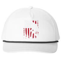 Bigfoot 4th Of July American USA Flag Patriotic Snapback Five-Panel Rope Hat