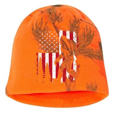 Bigfoot 4th Of July American USA Flag Patriotic Kati - Camo Knit Beanie