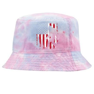 Bigfoot 4th Of July American USA Flag Patriotic Tie-Dyed Bucket Hat