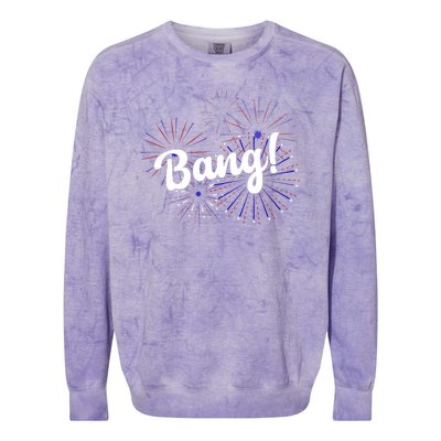 Bang 4th Of July Firework Colorblast Crewneck Sweatshirt