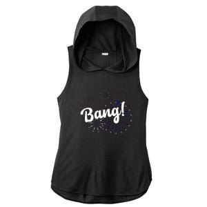 Bang 4th Of July Firework Ladies PosiCharge Tri-Blend Wicking Draft Hoodie Tank