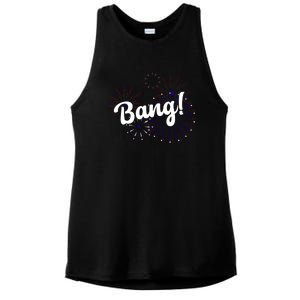 Bang 4th Of July Firework Ladies PosiCharge Tri-Blend Wicking Tank