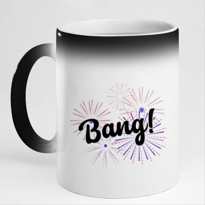 Bang 4th Of July Firework 11oz Black Color Changing Mug