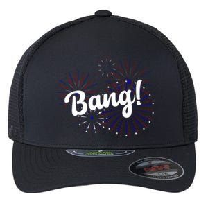 Bang 4th Of July Firework Flexfit Unipanel Trucker Cap