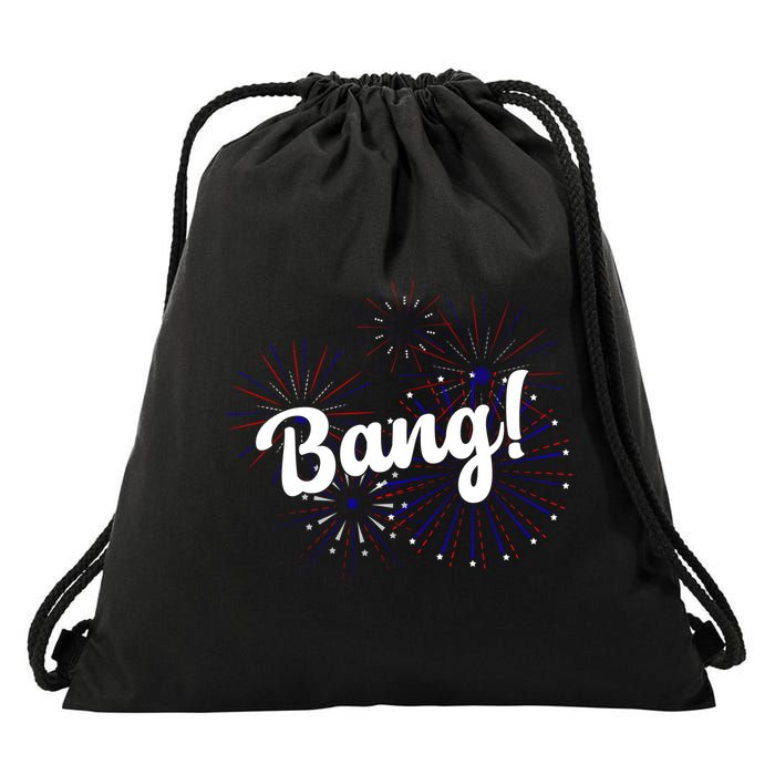 Bang 4th Of July Firework Drawstring Bag