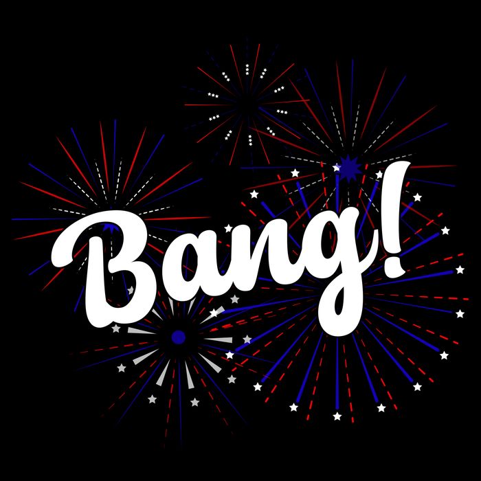 Bang 4th Of July Firework Drawstring Bag