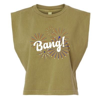 Bang 4th Of July Firework Garment-Dyed Women's Muscle Tee